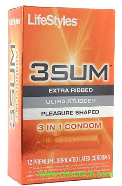 Bao Cao Su Cao Cấp 3 in 1 Lifestyles 3 Sum